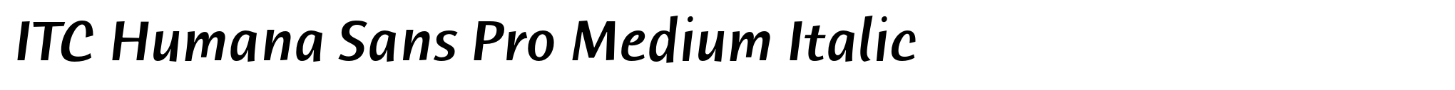 ITC Humana Sans Pro Medium Italic image